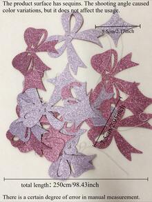 1/2pcs Pink Bow Door Hanging Decoration, Small And Eye-Catching, Suitable For Door, Room, Home, Baby Room, Nursery, Baby Shower Party Decoration - Multicolor - View 3
