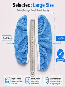 1/3pcs Light Blue Reusable Mop Cloth Replacement, Highly Absorbent Cleaning Cloth, Suitable For Dry And Wet Floor Cleaning, Stone, Hardwood, Composite Flooring And Tile, Fits 10 Inch X 4.5 Inch Mop Head - Multicolor - View 6