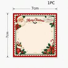 Christmas Self-Adhesive Sticky Notes, Cute Santa Claus Holiday Memo Pads, Suitable For Journals, Diaries, Office, School And Desktop Organization - one-size - View 8