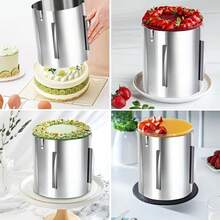 Adjustable Stainless Steel Mousse Ring, Cake Demolding Tool, Expandable Round Cake Mold, Suitable For Bakery And Home Baking, Cake Decoration Mold - View 7