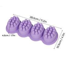 1pc 4-Cavity Oval Silicone Mold Massage Soap Mold Bar Soap Making Tool DIY Handmade Oval Spa Soap Plaster Aromatherapy Decoration Ornament Mold - A - View 9