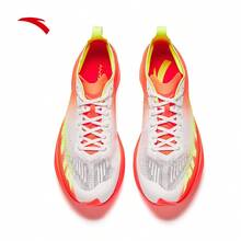 Anta Plastic Pioneer SPEED Racing Running Shoes Men's Track & Field Shoes Student Back To School Fitness Test Athletic Shoes - Papyrus White/Fire Orange/Neon Green/Basic Black-3 - View 3