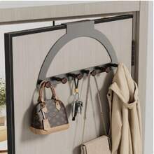 1/2 Pieces Upgraded Triangular Door Hook, Door Hanger, Non-Diamond Storage Rack, Hanger, Made Of Thick ABS Plastic Material, Three Colors Available, Suitable For Hanging Clothes, Bags, Keys, Hats, Bedrooms, Bathrooms, - View 3
