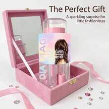 scbestuygo DIY Press-On Rhinestone Stamp Set, Multi-Color 3D Sparkling Gem Accessories, No Glue Needed, One-Press Application To Hair, Also For Decorating Notebooks And Greeting Cards, Fun Craft For Personalized Shiny Looks, Birthday Gift For Girls, Graduation Gift - Multiple Styles - View 11