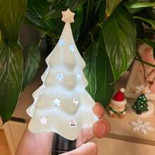 Christmas Tree-Shaped Lampshade, Night Light Lampshade, Holiday Decoration, Star-Shaped Hollow Ambient Lampshade, Simple 3D Printed Christmas Tree Lampshade, Creative Desktop Ornament For Bedroom - Christmas Tree Lampshade - View 5