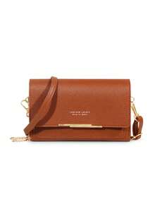 Women Wallet Purse Small Crossbody Shoulder Bag PU Cellphone Bag Ladies Clutch Handbag With Removable Strap(Zipper And Letters Random) - Multicolor - View 17