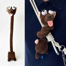 1Pc Funny Long Neck Plush Pendant Dachshund Sloth Stuffed Doll Backpack Decor Desk Ornament Cute Cartoon Gift Christmas Birthday Gift Random Style - Multicolor - View 8