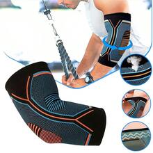 1pc Elbow Compression Sleeve, Tennis Elbow And Golfer's Elbow Support, Breathable Elastic Sports Elbow Guard, Unisex, Suitable For Basketball, Running, Cycling, Tennis, Badminton - Black - View 2