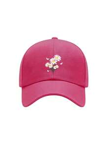 1pc/2pcs "Daisy" Print Baseball Cap, Street Style Trucker Hat, Adjustable Size Lightweight Multifunctional Vintage Dad Hat, Suitable For Outdoor Sports - Multicolor - View 8