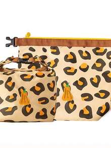 Embroidered Insulated Lunch Bag, Waterproof Storage Bag, Adjustable Roll-Top Design And Foldable Drawstring Closure, Portable, Suitable For Work, School And Picnic, Multi-Functional As Makeup Bag, Laundry Bag Or Shopping Bag - Multicolor - View 13