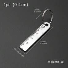 Mini Metal Ruler, Mini Portable Metal Ruler, Thickened Keychain, Measuring Tool Stationery Drawing Supplies, Office School - Ruler - View 13
