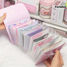 1pc A6 Filing Folder, Expandable & Portable, Solid Color With Index Tabs, Ideal For Documents & Coupon Organizer - Multicolor - View 1
