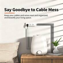 Penutup Kabel Lantai Perekat Diri, Penutup Kabel PVC Datar, Saluran Kabel Fleksibel, Sembunyikan Kabel dan Kabel Ethernet yang Terbuka, Saluran Kabel Lantai Anti-Tersandung - Grey - View 1