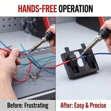 Professional Wire Welding Clamp 2pcs Set With Cleaning Brush, Spring Clamping Quick Wiring Fixator, Multi-Function Soldering Iron Solder Auxiliary Wire Clamp, Non-Slip Portable Electrical Installation Welding Tool Accessories, Creative Holiday Gift For Friends, Classmates And Family - 1 Clip Box, 1 Cleaning Brush - View 4