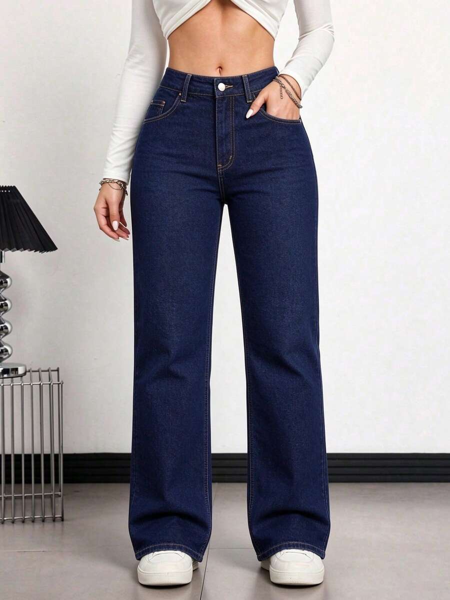 Women Jeans - Dark Wash - View 1