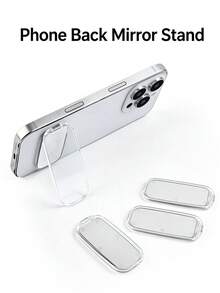 Phone Case Decorative Strip Phone Stand Mirror Leather Texture Acrylic Suitable For Phone Tablet Stand Makeup Mirror Fridge Magnet - Multicolor - View 5