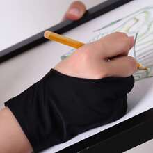1pc/1pair(2pcs) Artist Painting Gloves - Breathable Fabric, 3-Layer Protection, 2-Finger Design, Suitable For Sketching, Oil Painting And Digital Art, Ambidextrous, Stain-Resistant, Wear-Resistant, Sweat-Resistant - Drawing Glove - View 2