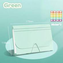 1pc A6 Filing Folder, Expandable & Portable, Solid Color With Index Tabs, Ideal For Documents & Coupon Organizer - Multicolor - View 10