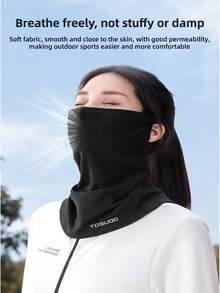 TOSUOD Unisex Cycling Face Mask, Autumn/Winter Ski Fleece Hat, Outdoor Warm Ear Protection, Breathable - Multicolor - View 6