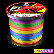 YACUMA 1000M 8 Strand Braided PE Fishing Line, High Strength Polyethylene, Super Powerful & Abrasion Resistant, Multicolor - Multicolor - View 20