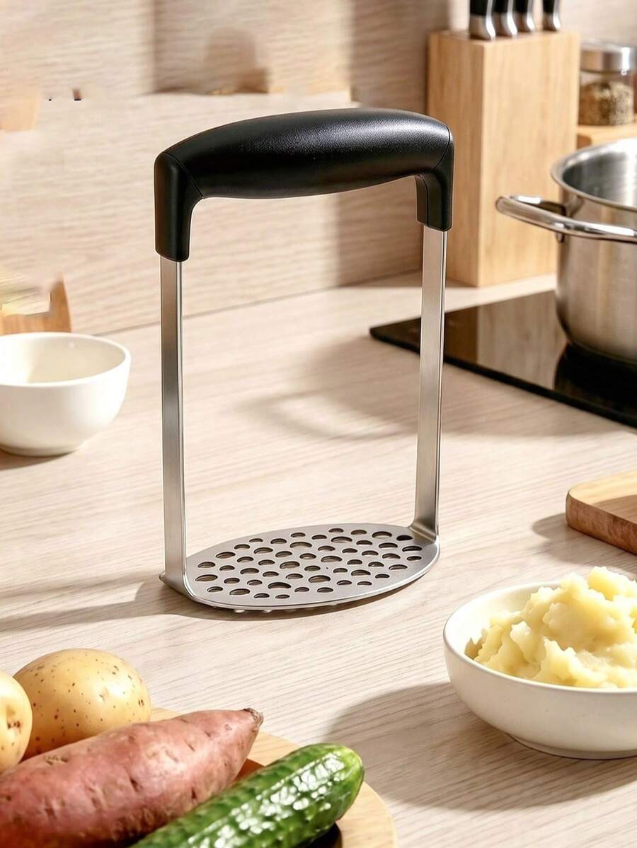 Stainless Steel Potato Masher, Potato Puree Press, Kitchen Tool Manual Sweet Potato Masher - Multicolor - View 1