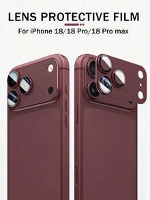 Mr. War Gorilla 1pc - Lens Protector, Burgundy Color, Compatible With IPhone 18 Pro Max/18 Pro Series, High-Definition Photography Without Image Quality Loss, Full Coverage Lens Fit, No Camera Obstruction, Personalized Design, Reduces Daily Bumps And Scratches, Phone Lens Accessory. - Burgundy - View 5
