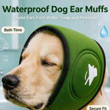 1pc Dog Noise Reduction Ear Muffs, Pet Noise Proof Ear Cover Calming Headgear, Anxiety Relief Snood For Dogs, Ear Protection For Thunder Fireworks Grooming Bathing - Green - View 5