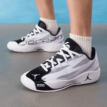 Nike Sepatu Basket KD19 Durant Generasi ke-19 Performa Olahraga Bantalan Bernapas Ringan untuk Pria - Hitam dan Putih - View 3