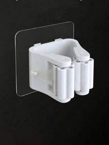 Mop Storage Rack With Hooks, Wall-Mounted Mop Holder, Plastic Scanner Storage Rack, Space-Saving Home Organizer, Keeps Room Tidy, Suitable For Bedroom, Garden, Bathroom, Home And College Dorm, Summer Home Bathroom Decor, Halloween Christmas Decoration Accessories, Room Decor, Home Decor, Cup - Multicolor - View 15