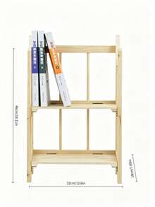 رف كتب صغير، 2/3 طبقات اختيارية، تصميم بسيط ضيق، يمكن وضعه على المكتب أو الأرضية، رفوف مجوفة، قوي ومتين، لتخزين الكتب والأغراض الصغيرة - مواصفات متعددة - مشاهدة 7