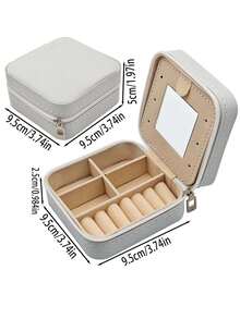 Travel Jewelry Box, Large Capacity Jewelry Storage Box, Jewelry Organizer Box, Multi-Functional Jewelry Display Box, Women's Gift, Christmas Gift - Multicolor - View 16
