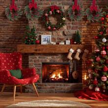 Christmas Kitchen Decor, 6 Pcs Mini Wreaths For Cabinets, Small Cabinet Wreaths For Kitchen Window Door Xmas Party Decorations Candle Rings Fireplaces (Pine And Cypress Christmas Wreath) - Red - View 6