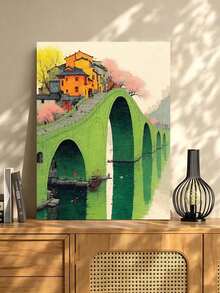 DIY Ancient Stone Bridge Landscape (Frameless Or Framed 8x12 / 16x20 Inches) Paint By Numbers Kit(Acrylic) Arts & Crafts For Adult Beginners, Home Wall Decor, And Holiday Gifts For Relaxing And Creative Hobby - Sets - View 3