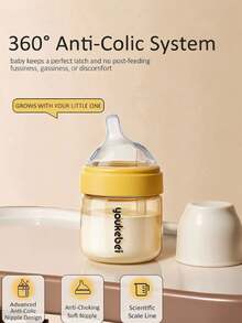 Botol Bayi PPSU, Botol Bayi Kaca Premium Aliran Lambat/Sedang, Mudah Beralih Antara ASI dan Botol, 0+ Bulan, Unisex, 1 Kemasan - MultiWarna - View 6