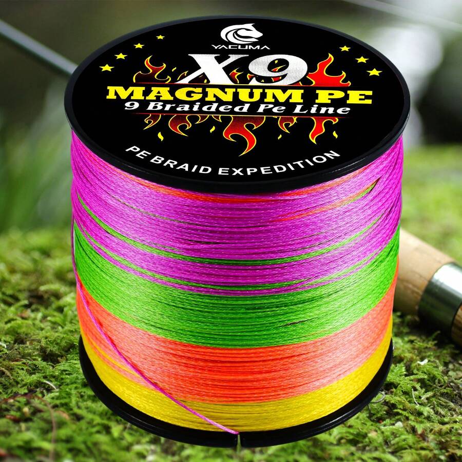 YACUMA Polyethylene Material Wear-Resistant 9X Strand Braided PE Line 500M-546YDS Suitable For Deep Sea, Boat Fishing, Lure Fishing And Various Fishing - Green - View 1