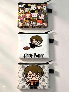 Warner Bros 1pc Harry Potter Dobby Cartoon Short Wallet, Creative Cute Storage Coin Purse Card Holder Bag, Anime Data Cable Accessory Key Holder Earphone Case, Purse, Christmas Party Small Gift Party Costume Accessory, Perfect Halloween Birthday Holiday Party Graduation Gift For Best Friend - Multicolor - View 1