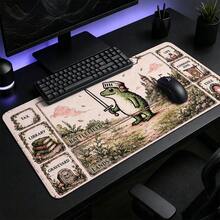 1 buah Alas Meja Gaming Bergaya Kertas Retro Motif Kartun Hewan, Pelindung Meja Serbaguna, Alas Mouse Desktop Besar untuk Gamer & Kantor, Ukuran S/M/L/XL - View 16