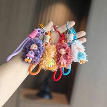 20PCS Random Style Cute Afro Girl Keychain, Creative Cartoon Doll Pendant, Backpack Charm, Car Key Chain - one-size - View 1