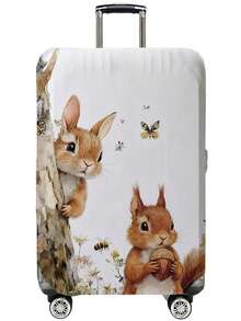 1pc Fits 18-32 Inch Suitcases Dust Cover, Rabbit Print Luggage Cover. Stretchable, Scratch-Proof & Dustproof, Stylish Decoration For Luggage - Multicolor - View 19