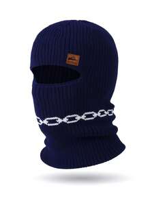 1pc Unisex Multi-Functional Warm Knitted Balaclava Hat, Autumn/Winter Thermal Headwear For Daily Outdoor Cycling - Multicolor - View 5
