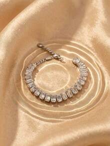 Swarovski Millenia Collection Women's Choker Necklace, Sparkling Crystal Neck Chain With Octagonal Cut, Rhodium-Plated Fashion Jewelry Accessory - Clear - View 1