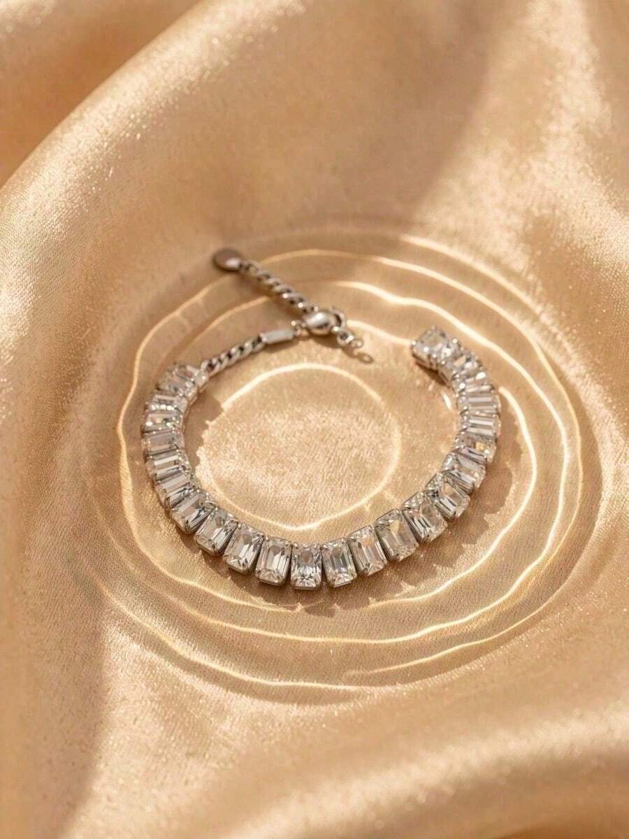 Swarovski Millenia Collection Women's Choker Necklace, Sparkling Crystal Neck Chain With Octagonal Cut, Rhodium-Plated Fashion Jewelry Accessory - Clear - View 1