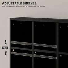 CD Storage Unit With Adjustable Shelves, 89 X 130.5, Black - Black + Engineered Wood - View 5