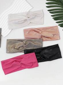 5 buah Bando Wanita Anti Selip, Bando Rambut Elastis Lebar, Hadiah untuk Pacar, Cocok untuk Pemakaian Sehari-hari dan Aksesori Rambut untuk Pesta - MultiWarna - View 8