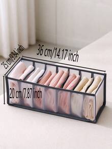 1 hộp lưu trữ quần áo tủ đồ gấp gọn, hộp lưu trữ dạng ngăn kéo chia ô, hộp chia ngăn lưới cho quần jeans mỏng, quần dài, áo thun, chân váy, sắp xếp và lưu trữ tủ đồ - Nhiều màu - Xem 3
