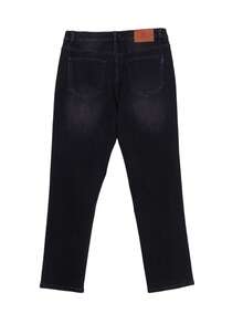 CAMEL CROWN Men's Vintage Washed Straight Leg Denim Jeans, Fashionable Comfortable Cotton-Feel Outdoor Long Pants - Black - View 9