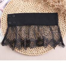 Elegant Detachable Mesh Lace Sleeve Cuffs, Classic Tweed Style Decorative Cuffs Fashion Accessory For Women - Black-161 - View 3