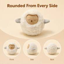 3PCS Baby Plush Toy Set, Sheep Rattle Ring, Sheep Wrist Rattle & Cotton Owl Roly‑Poly Tumbler, Infant Sensory Soothing Play Toy, Baby Shower Gift - Multicolor - View 11