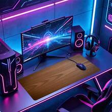 Wood Grain Mouse Pad Brown Wooden Texture Desk Mat Extended MousePad Office Desk Accessories Multicolor Non-Slip Stitched Edge Computer Mat For Desk 35.4x15.7 Inches Rubber Base Laptop Keyboard Pad For Home Office & Gamers,Durable And Spill-Resistant - View 4