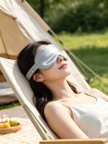10/1pc Silk Texture Sleep Eye Mask, Elastic Travel Eye Mask With Light-Blocking Function, Pure Silk Material Sleep Eye Mask, Double-Layer Silk Filled Elastic Band Design, Suitable For Men And Women. Excellent Gift For Family Christmas Home Decor - Multiple Styles - View 14